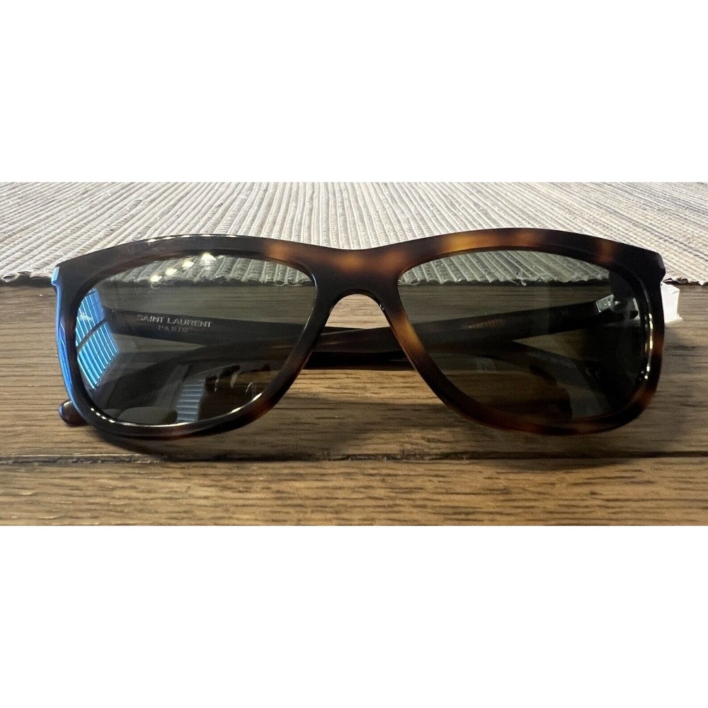 Saint Laurent SL 515-003 Tortoise Shell Brown Green Lense Sunglasses UniSex - Picture 3 of 8